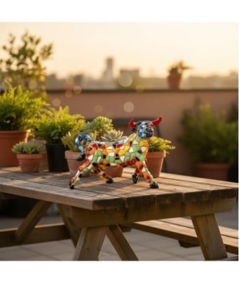 Figura Decorativa Toro Pop Art, Escultura de Animales, Arte Moderno para Hogar, Estilo Contemporáneo, Regalo