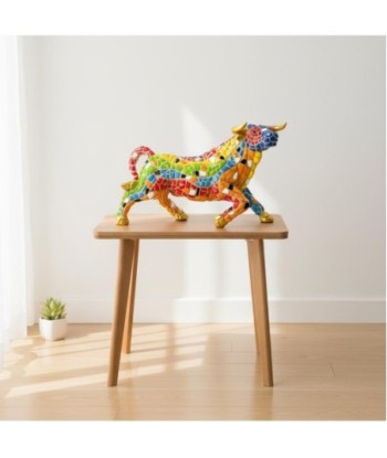 Figura Decorativa Toro Pop Art - Diseño Colorido y Moderno para Decoración de Hogar - Ideal para Regalizar -