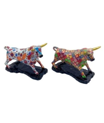 Figura Decorativa Toro 2 Dif. Pop Art, Estilo Moderno, Ideal para Hogar u Oficina, Regalo Original, Colección