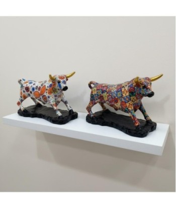 Figura Decorativa Toro 2 Dif. Pop Art, Estilo Moderno, Ideal para Hogar u Oficina, Regalo Original, Colección