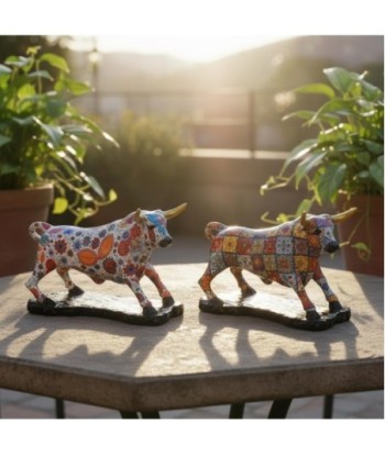 Figura Decorativa Toro 2 Dif. Pop Art, Estilo Moderno, Ideal para Hogar u Oficina, Regalo Original, Colección