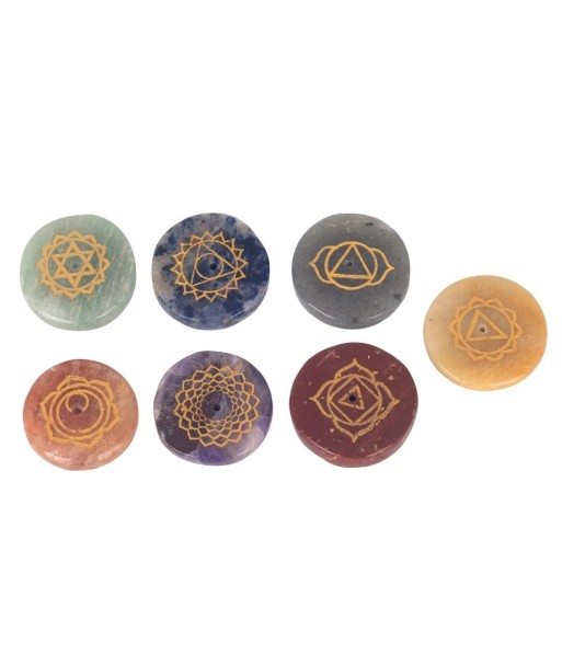 Piedras de Chakra 7 Unidades - Energía, Meditación, Relajación, Armonía, Equilibrio, Sanación Espiritual, Terapia