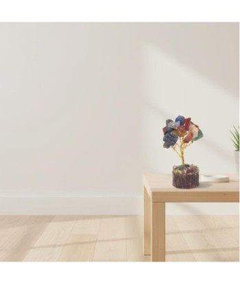 Árbol de la Vida Chakra con Piedras Preciosas, Decoración Espiritual, Energía Positiva, Figuras de Sobremesa