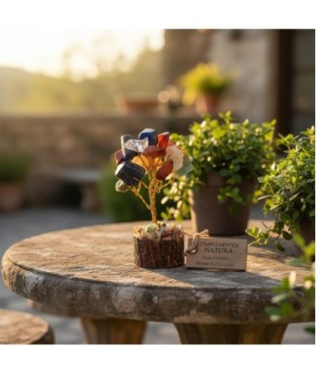 Árbol de la Vida Chakra con Piedras Preciosas, Decoración Espiritual, Energía Positiva, Figuras de Sobremesa