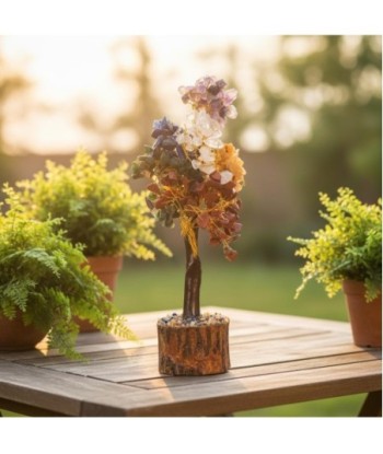 Árbol de la Vida Chakra con Piedras Preciosas Naturales para Energía Positiva y Armonía Espiritual