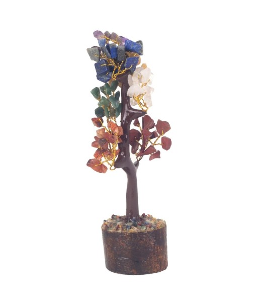 Árbol de la Vida Chakra con Piedras Preciosas - Figura Decorativa para Energía Positiva y Armonía en el Hogar