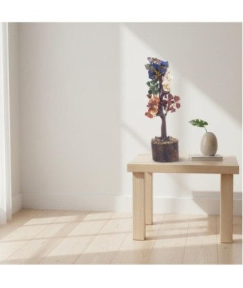Árbol de la Vida Chakra con Piedras Preciosas - Figura Decorativa para Energía Positiva y Armonía en el Hogar