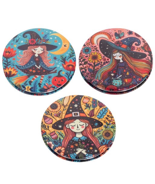 Espejo de Bolsillo Bruja con Estilo Único y Diseño Encantador para Regalos Originales y Complementos de Moda