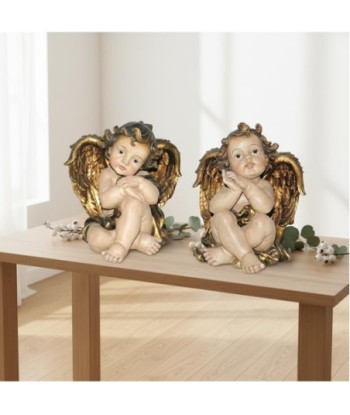 Figura de Ángel de Navidad Decorativa, Adorno de Resina para Hogar, Ideal para Decoración Navideña, Diseño Elegante Figura de Ángel de Navidad Decorativa, Adorno de Resina para Hogar, Ideal para Decoración Navideña, Diseño Elegante