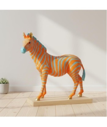 Figura Decorativa de Cebra Pop Art para Hogar y Oficina, Escultura Moderna de Resina, Diseño Único y Elegante