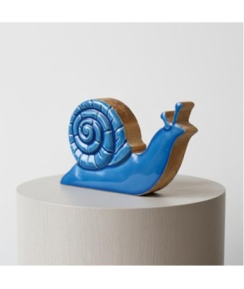 Figura Decorativa Caracol de Madera Azul, Estilo Marinero, Ideal para Decoración del Hogar, Regalo Original y