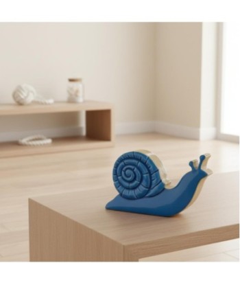 Figura Decorativa Caracol de Madera Azul, Estilo Marinero, Ideal para Decoración del Hogar, Regalo Original y