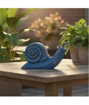 Figura Decorativa Caracol de Madera Azul, Estilo Marinero, Ideal para Decoración del Hogar, Regalo Original y