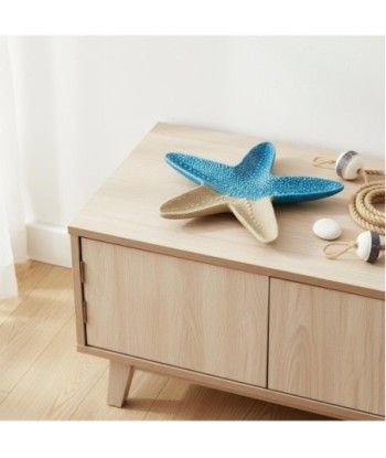 Decoración Marinera Estrella de Mar Azul Resina para Hogar y Oficina, Figura Decorativa Nautica, Detalle Acuático