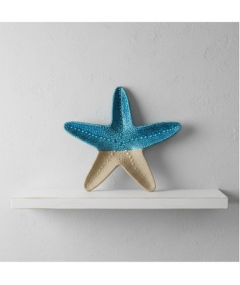 Decoración Marinera Estrella de Mar Azul Resina para Hogar y Oficina, Figura Decorativa Nautica, Detalle Acuático