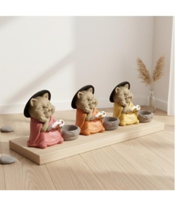 Gato Buda Portavelas Decorativo - Figura Zen para Meditación y Relajación - Ideal para Hogar y Oficina