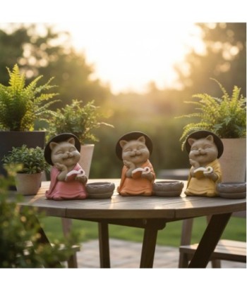 Gato Buda Portavelas Decorativo - Figura Zen para Meditación y Relajación - Ideal para Hogar y Oficina