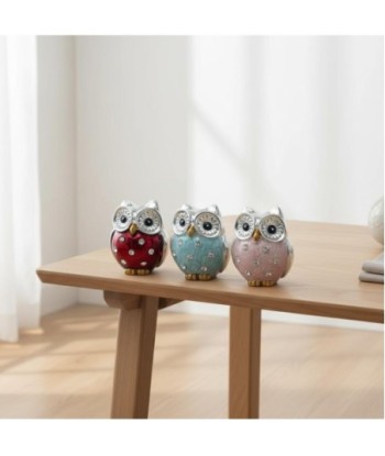 Figura Decorativa de Búho en Resina, Colección Clásica, Miniatura Multicolor, Ideal para Regalo y Decoración