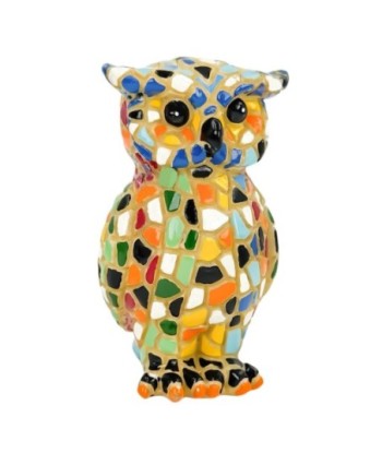 Figura Decorativa de Búho en Resina, Diseño Multicolor, Ideal para Decoración del Hogar, Regalo Original y Elegante