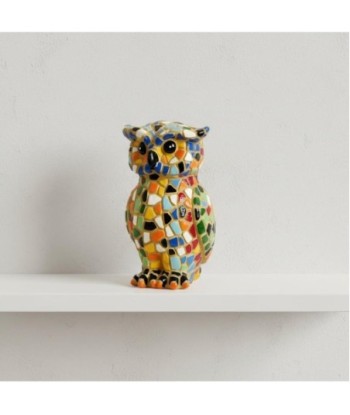 Figura Decorativa de Búho en Resina, Diseño Multicolor, Ideal para Decoración del Hogar, Regalo Original y Elegante