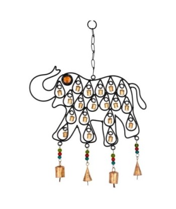 Colgante de Elefante con Campana Decorativa, Adorno Étnico, Ideal para Decoración de Hogar, Regalo Único