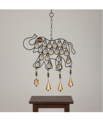 Colgante de Elefante con Campana Decorativa, Adorno Étnico, Ideal para Decoración de Hogar, Regalo Único