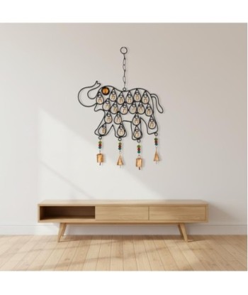 Colgante de Elefante con Campana Decorativa, Adorno Étnico, Ideal para Decoración de Hogar, Regalo Único