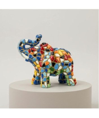 Figura Decorativa de Elefante en Resina Multicolor - Arte Pop Moderno para Colección y Decoración del Hogar