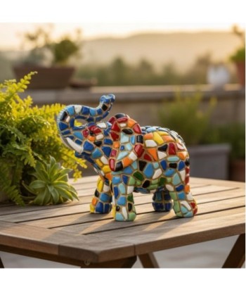 Figura Decorativa de Elefante en Resina Multicolor - Arte Pop Moderno para Colección y Decoración del Hogar