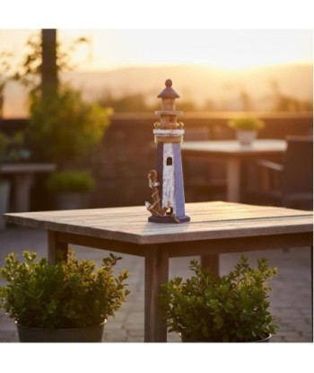 Faro Decorativo Marinero Azul para Hogar - Figura Náutica de Calidad - Ideal para Decoración Interior y Exterior