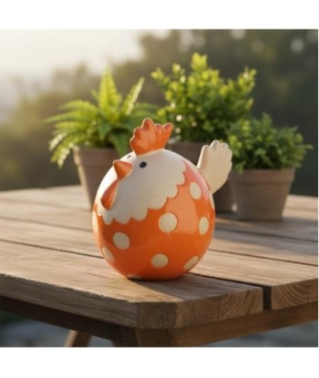 Figura de Gallina Decorativa Bohemia, Adorno de Cerámica, Diseño Original para Hogar, Ideal para Regalo y Colección