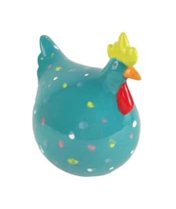 Figura Decorativa de Gallina en Porcelana, Ideal para Decoración de Hogar, Diseño Bohemio, Regalo Original y