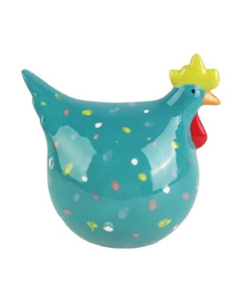 Figura Decorativa de Gallina en Porcelana, Ideal para Decoración de Hogar, Diseño Bohemio, Regalo Original y Figura Decorativa de Gallina en Porcelana, Ideal para Decoración de Hogar, Diseño Bohemio, Regalo Original y