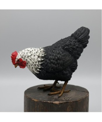 Figura Decorativa Gallina Rústica para Hogar, Adorno Animal de Resina, Ideal para Decoración de Interiores y