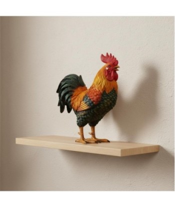 Figura Decorativa de Gallo en Resina, Colección Rústica, Ideal para Decoración de Hogar, Artesanía Detallada