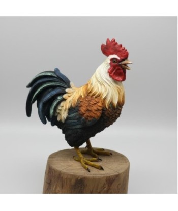 Figura Decorativa de Gallo Rústico para Hogar - Decoración de Animales de Resina - Estilo Campestre - Ideal para