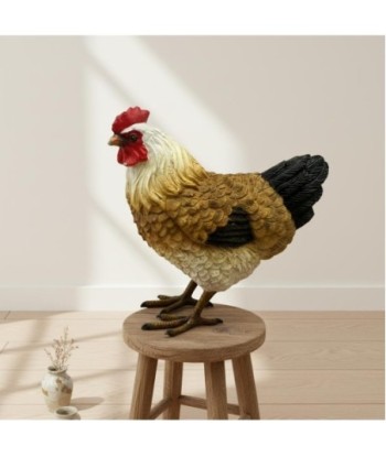 Figura Decorativa de Gallina Rústica para Hogar, Decoración de Animales de Resina, Ideal para Regalos y Colecciones