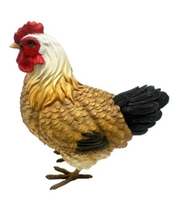 Figura Decorativa de Gallina Rústica para Hogar, Adorno de Resina, Ideal para Decoración de Interiores, Detalles