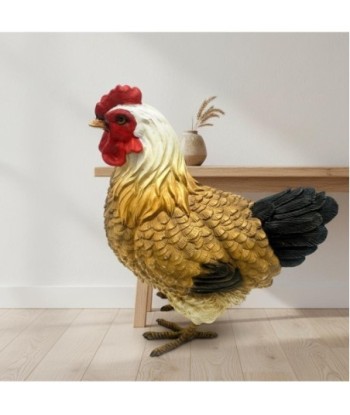 Figura Decorativa de Gallina Rústica para Hogar, Adorno de Resina, Ideal para Decoración de Interiores, Detalles