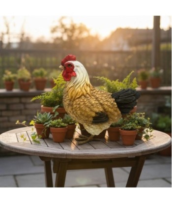 Figura Decorativa de Gallina Rústica para Hogar, Adorno de Resina, Ideal para Decoración de Interiores, Detalles