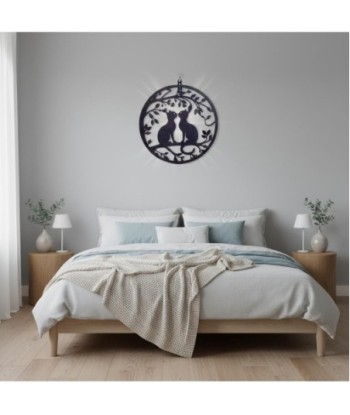 Adorno de Pared Gato Decorativo, Arte de Pared de Metal, Decoración para Hogar, Regalo Original, Diseño Moderno