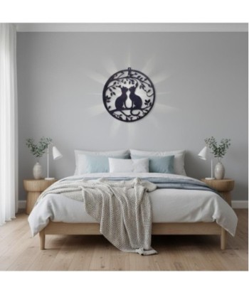 Adorno de Pared Gato Decorativo, Arte de Pared de Metal, Decoración para Hogar, Regalo Original, Diseño Moderno