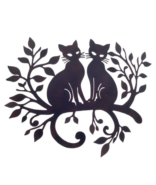 Adorno de Pared Gatos Decorativo - Diseño Moderno para Hogar - Arte de Pared Metálico - Decoración Interior Original