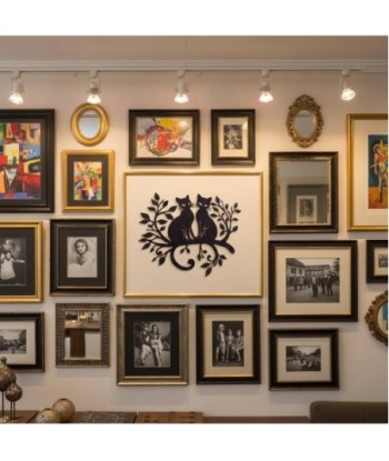 Adorno de Pared Gatos Decorativo - Diseño Moderno para Hogar - Arte de Pared Metálico - Decoración Interior Original