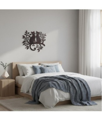 Adorno de Pared Gatos Decorativo - Diseño Moderno para Hogar - Arte de Pared Metálico - Decoración Interior Original
