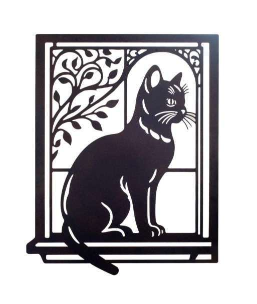 Adorno de Pared Gato Decorativo, Diseño Original de Metal, Ideal para Decoración de Hogar, Regalo para Amantes