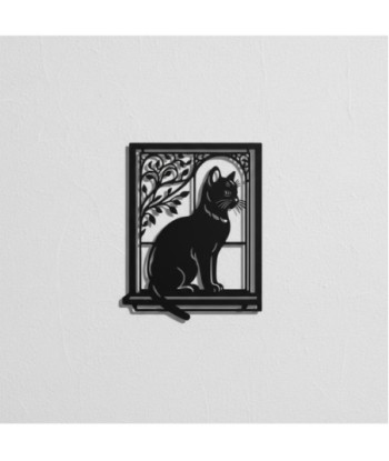 Adorno de Pared Gato Decorativo, Diseño Original de Metal, Ideal para Decoración de Hogar, Regalo para Amantes