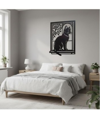 Adorno de Pared Gato Decorativo, Diseño Original de Metal, Ideal para Decoración de Hogar, Regalo para Amantes