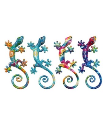 Adorno de Pared Lagarto Colorido Tropical para Jardín, Decoración de Hogar, Figura de Resina para Exterior e