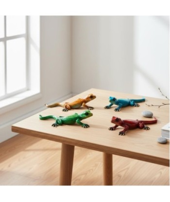 Figura de Lagarto Multicolor en Resina - Arte Pop Decorativo - Ideal para Regalo y Decoración de Interiores